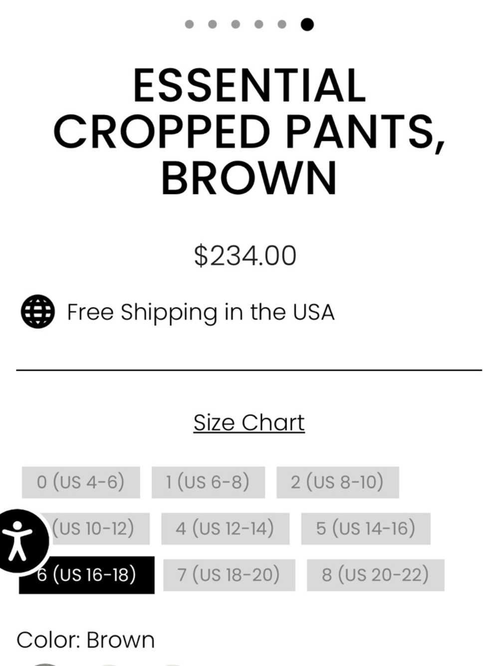 Alembika Essential Cropped Pants Brown Heathered Knit Wide Leg Size 6 |US 16-18 - Picture 11 of 13